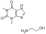 茶碱-2-氨基乙醇, 573-41-1, 结构式