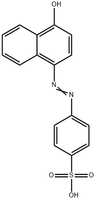 4-[(1-Hydroxy-4-naphtyl)azo]benzenesulfonic acid 结构式