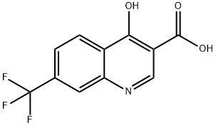 4-羟基-7-三氟甲基-3-喹啉羧酸, 574-92-5, 结构式