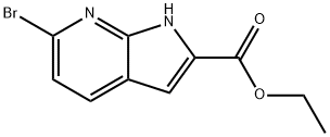 6-溴-1H-吡咯并[2,3-B]吡啶-2-甲酸乙酯 结构式