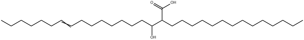 3-Hydroxy-2-tetradecyl-2-octadecenoic acid 结构式
