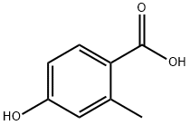4-羟基-2-甲基苯甲酸, 578-39-2, 结构式