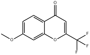 7-METHOXY-2-(TRIFLUOROMETHYL)-4H-CHROMEN-4-ONE 结构式