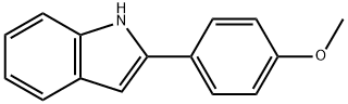 2-(4-メトキシフェニル)インドール 化学構造式