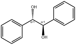内消旋-1,2-二苯基-1,2-乙二醇, 579-43-1, 结构式