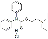 S-[2-(diethylamino)ethyl] diphenyldithiocarbamate monohydrochloride 结构式
