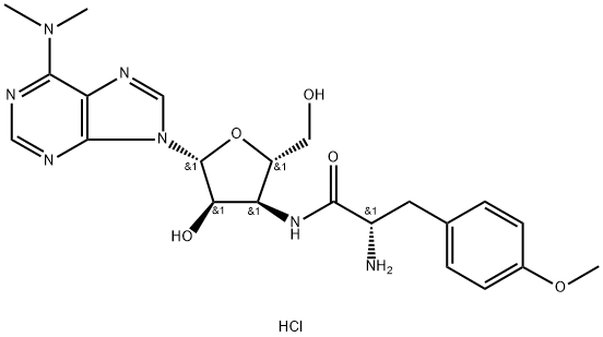 嘌呤霉素二盐酸盐水合物, 58-58-2, 结构式