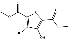 3,4-ジヒドロキシ-2,5-チオフェンジカルボン酸ジメチル 化学構造式