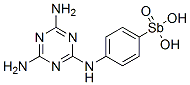 p-[(4,6-Diamino-1,3,5-triazin-2-yl)amino]phenylstibonic acid 结构式