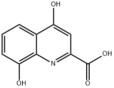 4,8-二羟基喹啉-2-甲酸, 59-00-7, 结构式