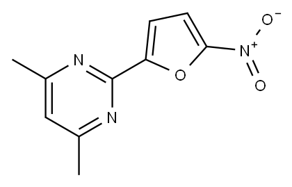 4,6-DIMETHYL-2-(5-NITRO-2-FURYL)PYRIMIDINE 结构式