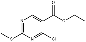 4-氯-2-甲硫基嘧啶-5-羧酸乙酯, 5909-24-0, 结构式