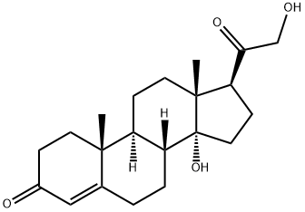 14,21-Dihydroxypregn-4-ene-3,20-dione 结构式