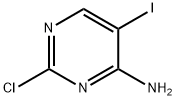 4-アミノ-2-クロロ-5-ヨードピリミジン 化学構造式