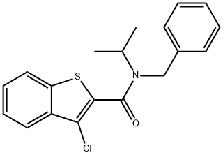 Benzo[b]thiophene-2-carboxamide, 3-chloro-N-(1-methylethyl)-N-(phenylmethyl)- (9CI) 结构式