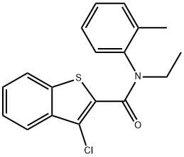 Benzo[b]thiophene-2-carboxamide, 3-chloro-N-ethyl-N-(2-methylphenyl)- (9CI) 结构式