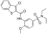 Benzo[b]thiophene-2-carboxamide, 3-chloro-N-[5-[(diethylamino)sulfonyl]-2-methoxyphenyl]- (9CI) 结构式