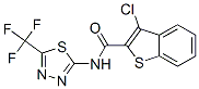 Benzo[b]thiophene-2-carboxamide, 3-chloro-N-[5-(trifluoromethyl)-1,3,4-thiadiazol-2-yl]- (9CI) 结构式