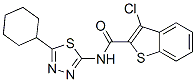Benzo[b]thiophene-2-carboxamide, 3-chloro-N-(5-cyclohexyl-1,3,4-thiadiazol-2-yl)- (9CI) 结构式