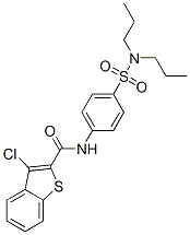 Benzo[b]thiophene-2-carboxamide, 3-chloro-N-[4-[(dipropylamino)sulfonyl]phenyl]- (9CI) 结构式