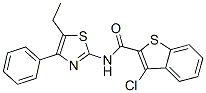 Benzo[b]thiophene-2-carboxamide, 3-chloro-N-(5-ethyl-4-phenyl-2-thiazolyl)- (9CI) 结构式