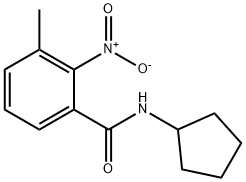 Benzamide, N-cyclopentyl-3-methyl-2-nitro- (9CI) 结构式