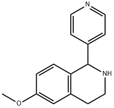Isoquinoline, 1,2,3,4-tetrahydro-6-methoxy-1-(4-pyridinyl)- (9CI) 结构式