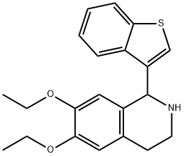 Isoquinoline, 1-benzo[b]thien-3-yl-6,7-diethoxy-1,2,3,4-tetrahydro- (9CI) 结构式