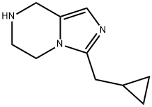 Imidazo[1,5-a]pyrazine, 3-(cyclopropylmethyl)-5,6,7,8-tetrahydro- (9CI) 结构式