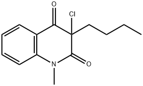 2,4(1H,3H)-Quinolinedione,  3-butyl-3-chloro-1-methyl- 结构式