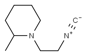 Piperidine, 1-(2-isocyanoethyl)-2-methyl- (9CI) 结构式