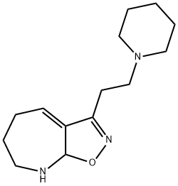 5H-Isoxazolo[5,4-b]azepine,6,7,8,8a-tetrahydro-3-[2-(1-piperidinyl)ethyl]-(9CI) 结构式