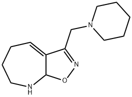5H-Isoxazolo[5,4-b]azepine,6,7,8,8a-tetrahydro-3-(1-piperidinylmethyl)-(9CI) 结构式