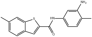Benzo[b]thiophene-2-carboxamide, N-(3-amino-4-methylphenyl)-6-methyl- (9CI) 结构式