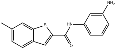 Benzo[b]thiophene-2-carboxamide, N-(3-aminophenyl)-6-methyl- (9CI) 结构式