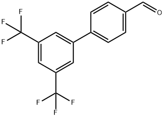 3',5'-双(三氟甲基)-[1,1'-联苯]-4-甲醛 结构式