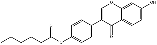 Hexanoic Acid 4-(7-Hydroxy-4-oxo-4H-1-benzopyran-3-yl)phenyl Ester 结构式