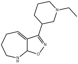 5H-Isoxazolo[5,4-b]azepine,3-(1-ethyl-3-piperidinyl)-6,7,8,8a-tetrahydro-(9CI) 结构式