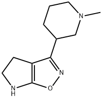 4H-Pyrrolo[3,2-d]isoxazole,5,6-dihydro-3-(1-methyl-3-piperidinyl)-(9CI) 结构式