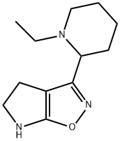 4H-Pyrrolo[3,2-d]isoxazole,3-(1-ethyl-2-piperidinyl)-5,6-dihydro-(9CI) 结构式
