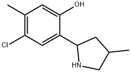 Phenol, 4-chloro-5-methyl-2-(4-methyl-2-pyrrolidinyl)- (9CI) 结构式
