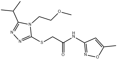 Acetamide, 2-[[4-(2-methoxyethyl)-5-(1-methylethyl)-4H-1,2,4-triazol-3-yl]thio]-N-(5-methyl-3-isoxazolyl)- (9CI) 结构式