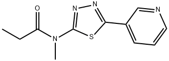 Propanamide, N-methyl-N-[5-(3-pyridinyl)-1,3,4-thiadiazol-2-yl]- (9CI) 结构式