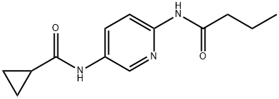 Cyclopropanecarboxamide, N-[6-[(1-oxobutyl)amino]-3-pyridinyl]- (9CI) 结构式