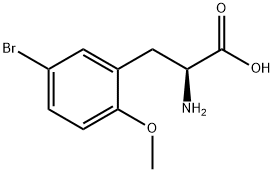 5-溴-2-甲氧基-DL-苯丙氨酸 结构式
