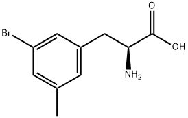 3-溴-5-甲基-DL-苯丙氨酸 结构式