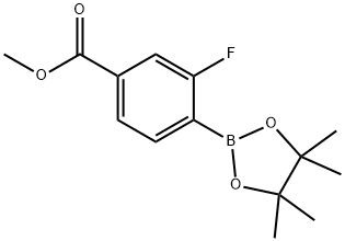 2-氟-4-(甲氧羰基)苯基硼酸频那醇酯 结构式