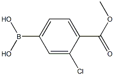 3-氯-4-甲酸甲酯苯硼酸 结构式