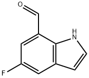5-氟-1H-吲哚-7-甲醛 结构式