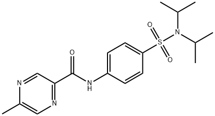 Pyrazinecarboxamide, N-[4-[[bis(1-methylethyl)amino]sulfonyl]phenyl]-5-methyl- (9CI) 结构式